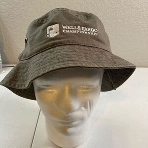 NWT AHead Men's Tan Khaki Bucket Hat Wells Fargo Championship Golf Size L/XL
